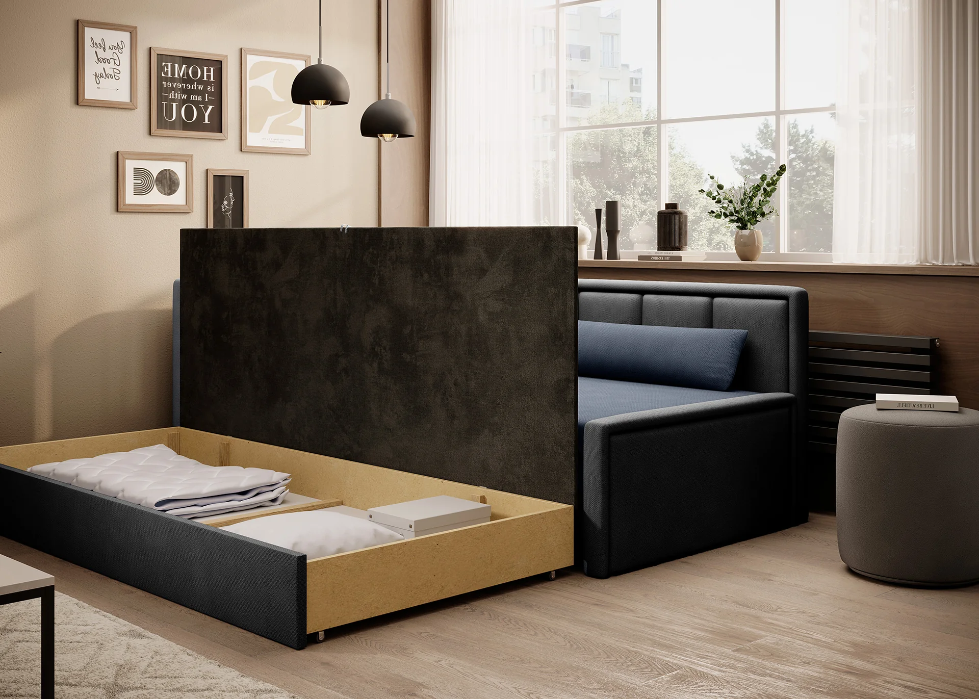 Sofa Vagoss su miegamu mechanizmu ir patalynės dėže - Image 4