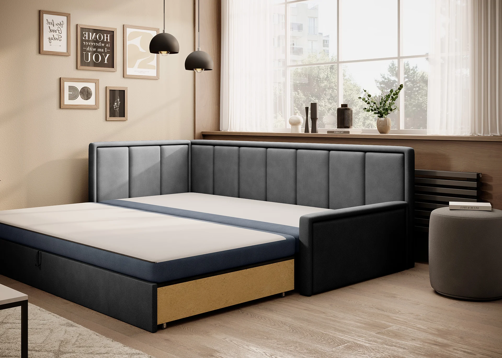 Sofa Vagoss su miegamu mechanizmu ir patalynės dėže - Image 3
